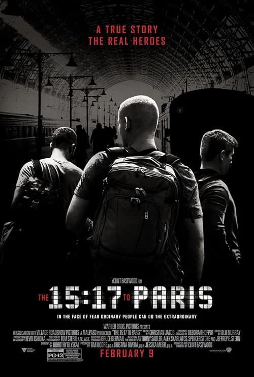 The 15:17 to Paris film posteri